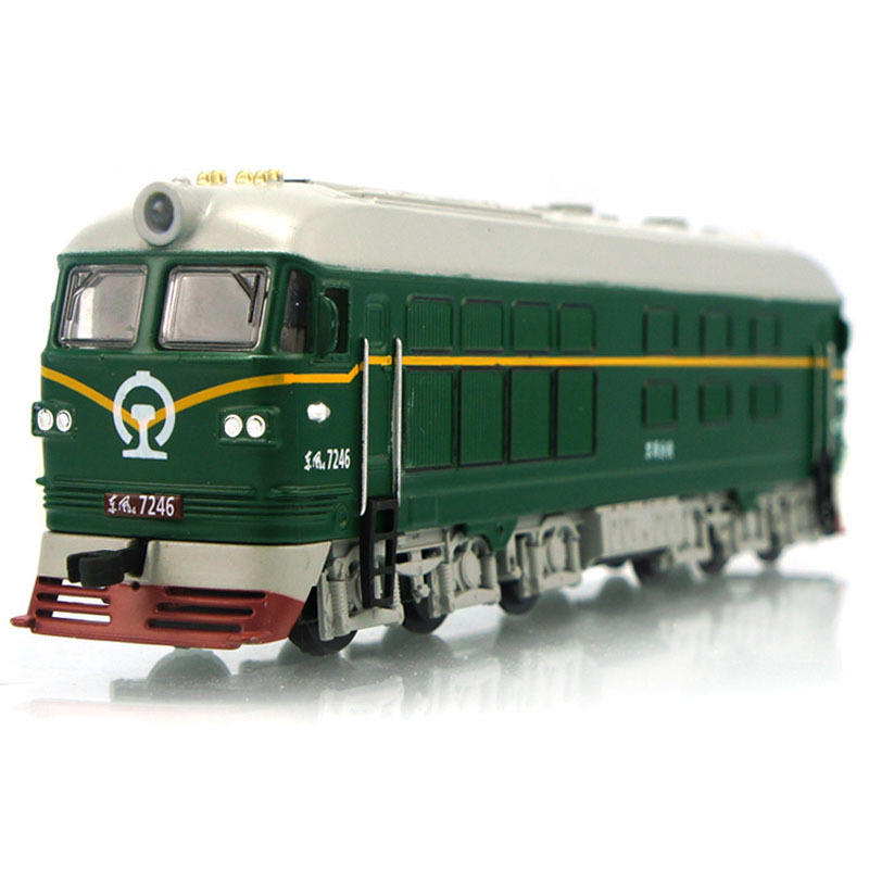 新款 【盒装】1:87东风内燃机车古典头合金声光火车模型玩具车