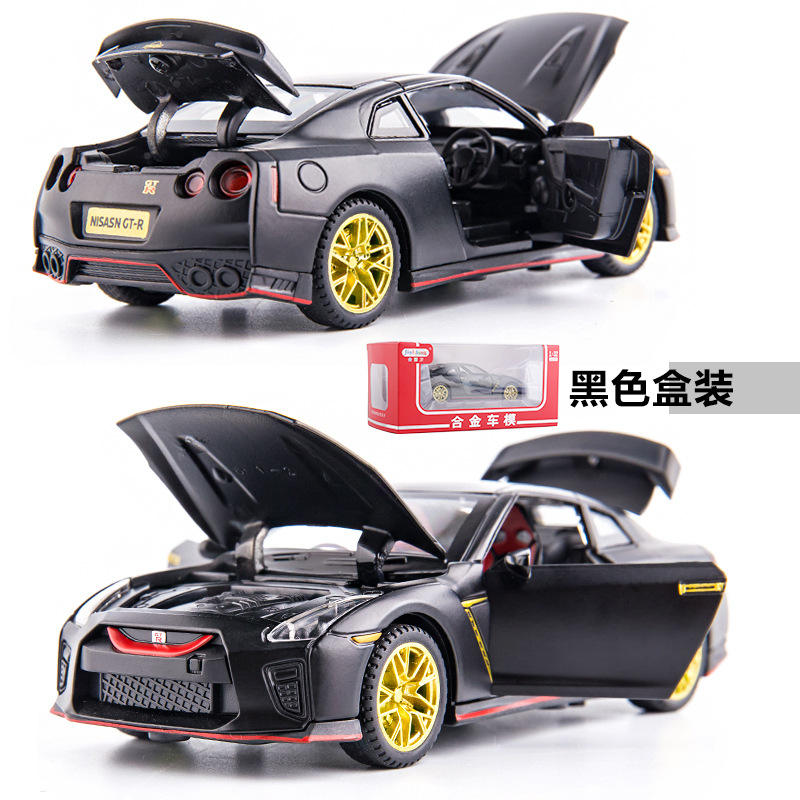 新款 盒装1:32日产GTR35合金金属玩具车男孩收藏汽车模型