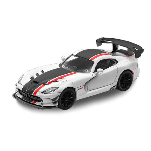 新款 1:24道奇蝰蛇合金模型音效赛车俱乐部展示品男孩玩具摆件
