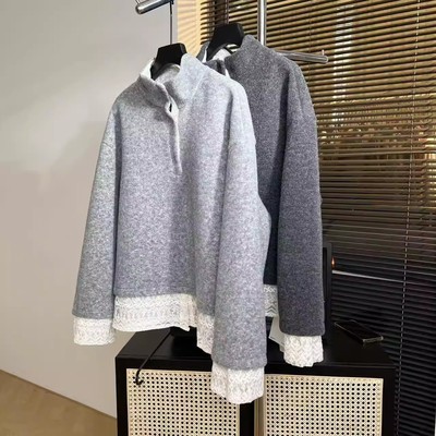 潇潇丨假两件丨套洗衣袋羊毛档机洗  长61  新款上衣18785