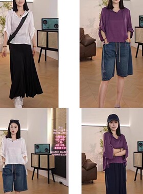 【猫力&八分袖&可套袋轻柔机洗&不易皱】长60  WS544