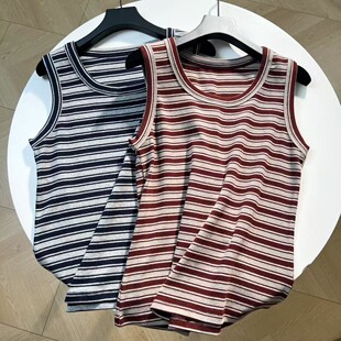 秋冬新款 长56 可机洗 条纹背心Q260044 潇潇