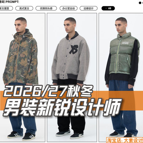 C379男装2026-27秋冬新锐设计师系列 服装设计灵感参考图片素材