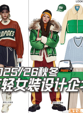C319女装2025-26秋冬年轻风格设计企划 服装设计创意参考图片素材