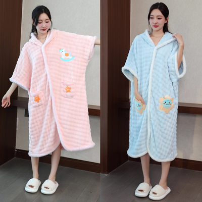 高密度|吸水速干可穿式加厚浴袍