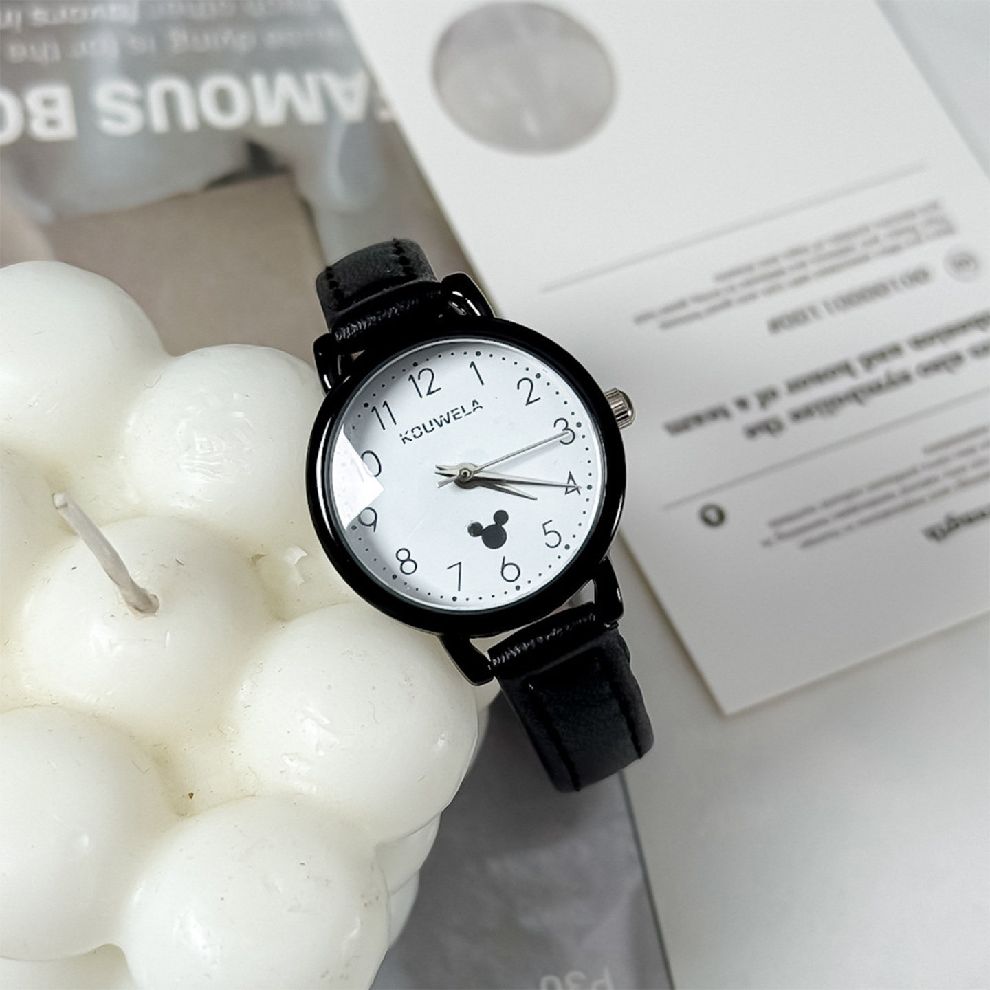 小学生初中生手表儿童女孩6-12岁2025新款卡通米奇只看时间石英表