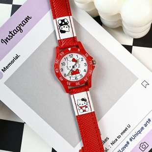 HelloKitty儿童手表女孩小学生初中生6-12岁2025新款只看时间石英