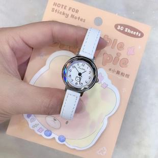 儿童手表女孩初中小学生2025新款只看时间防水静音考试专用石英表