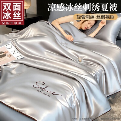 亲肤顺滑超治愈！轻奢冰丝夏凉被