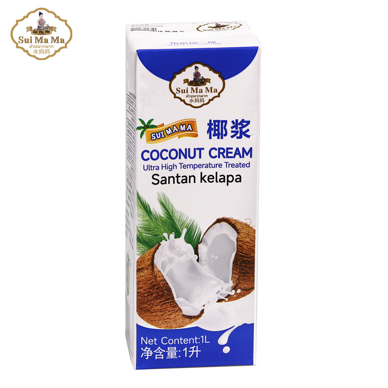 印尼进口水妈妈椰浆1L经典醇香椰汁西米露杨枝甘露奶茶咖喱饭原料