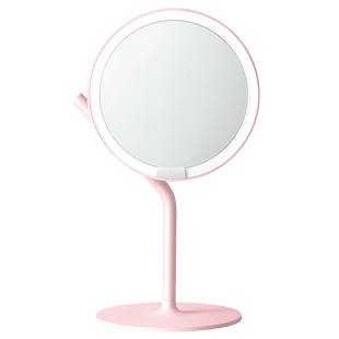 amiro化妆镜mini台式led灯桌面便携网红少女美妆镜发光带灯镜子
