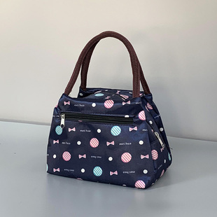 女士拎包防水2024年新款婆婆牛津小布包妈妈帆布上下班便当手提袋