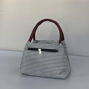 新款防水女士出门上下班手提包女条纹中老年老太太手机钥匙手拎包