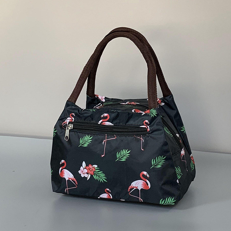 轻便牛津布手拎包妈妈手提包中年小巧款上班午饭便当包饭盒袋布包