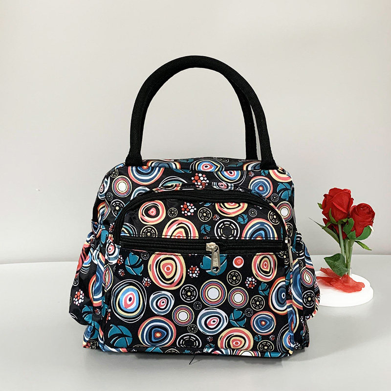 女士手提包2023年新款大容量多口袋帆布包妈妈出门上班牛津布拎包