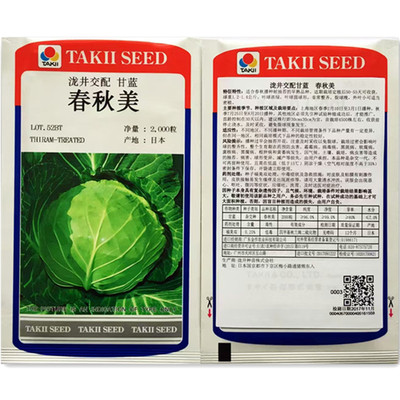 日本进口泷井交配绿甘蓝种子