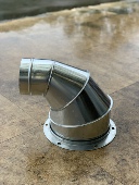 定制排风扇抽风机转接风管软管大变小法兰90度变径弯头直角大转小