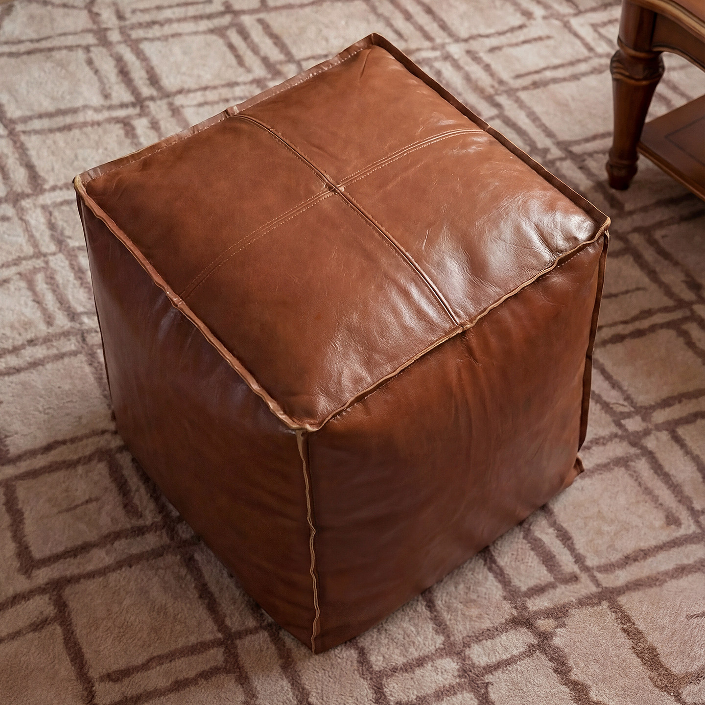 皮墩墩收纳坐墩闲置旧衣服填充懒人沙发罩客厅卧室地上蒲团收纳凳