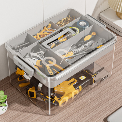 PET材质透明工具收纳箱