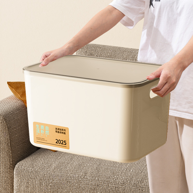 桌面收纳盒长方形零食杂物化妆收纳筐厨房整理盒衣柜置物篮筐盒子