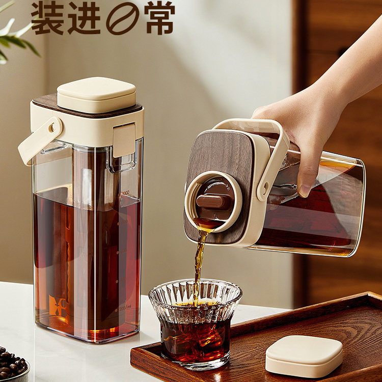 稻草熊冷萃壶大容量便携冷泡杯冷萃瓶冷水壶家用专业咖啡冷萃杯