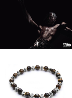 【ICEJAG】美式嘻哈专辑配色说唱天然石手链十字架手链串珠手环