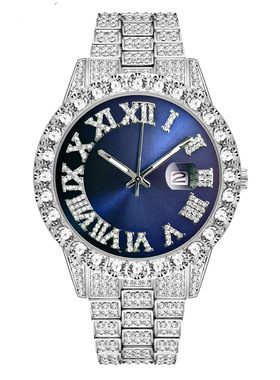 【ICEJAG】嘻哈满钻绿底红底蓝底超闪男士手表腕表说唱HIPHOP欧美