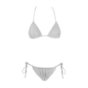 OceanMystery新款闪银性感三角 比基尼女 海边沙滩分体基础款泳装