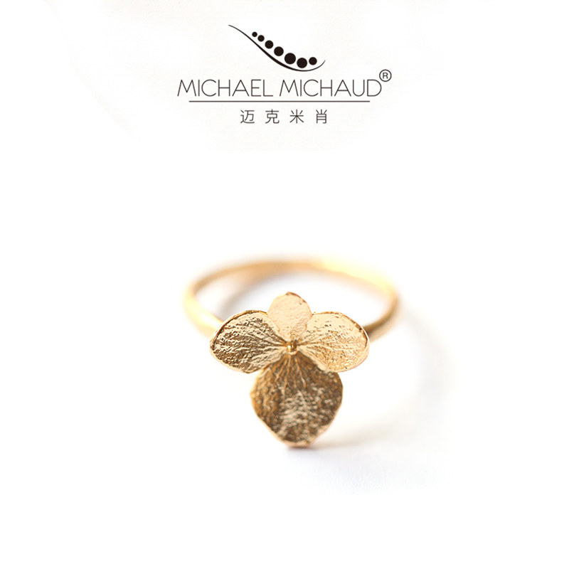 纽约艺术手作限量款银镀金戒指