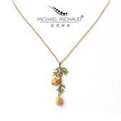 Michael Michaud松针吊坠项链女锁骨链设计感送老婆女神节礼物