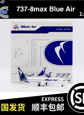 JC Wings 1:400 波音 B737-8MAX Blue Air YR-MXE LH4312