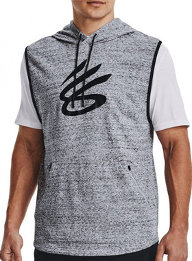 安德玛 UA 库里Curry男子连帽健身训练篮球运动背心T恤 1370270