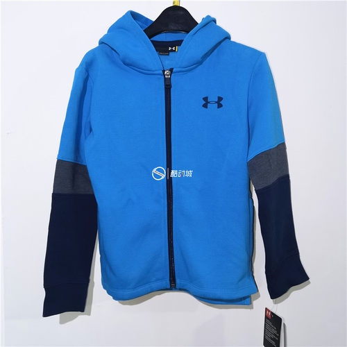 安德玛UA儿童秋冬加绒保暖拉链夹克外套 1346664-419