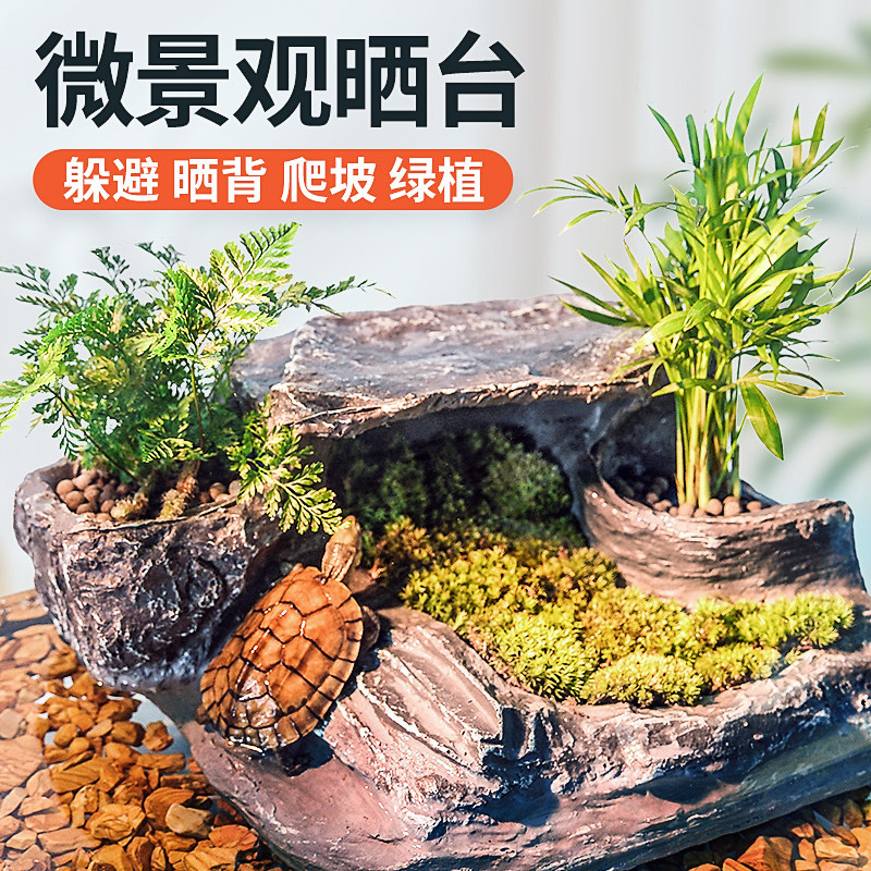 乌龟晒台爬台仿真微景观水龟缸造景晒背台爬梯晒背台躲避洞穴摆件,宠物/宠物食品及用品,造景/装饰,淘宝优惠券,粉丝福利购,淘宝优惠卷
