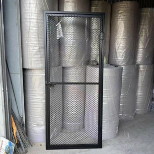 家用铁门庭院门定制猫笼门单门镂空铁门遮挡菱形铁网格门加厚铁门