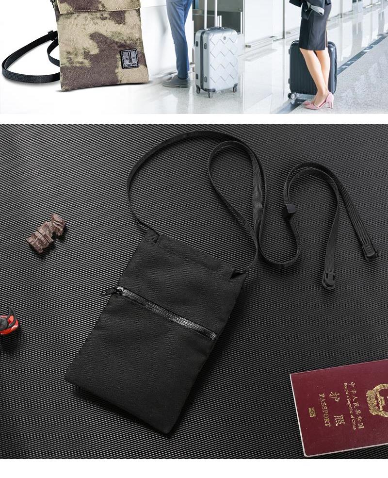 Túi lưu trữ Messenger đi du lịch nước ngoài chống đa chức năng nam nữ túi hộ chiếu không khí hộ chiếu giữ túi điện thoại di động ví - Ví / chủ thẻ ví sen 3