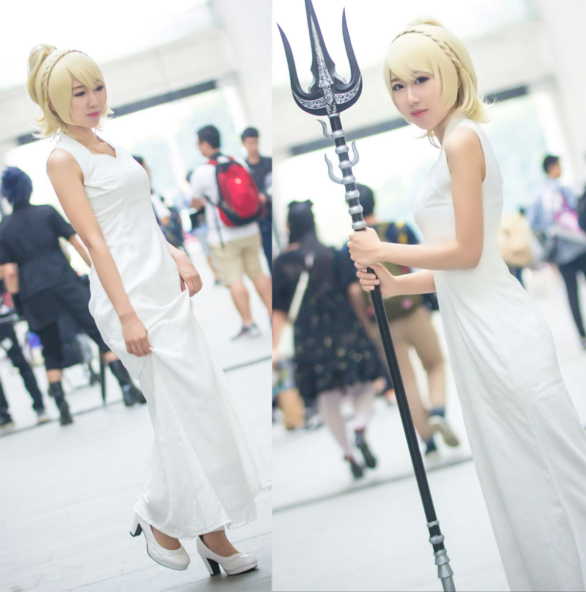 最终幻想15露娜弗蕾亚公主晚礼服长裙装游戏cosplay女装/假发