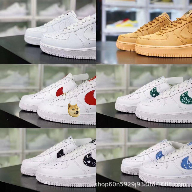 莆田公司级 经典空军一号纯白高低帮板鞋情侣款休闲小白鞋男女鞋