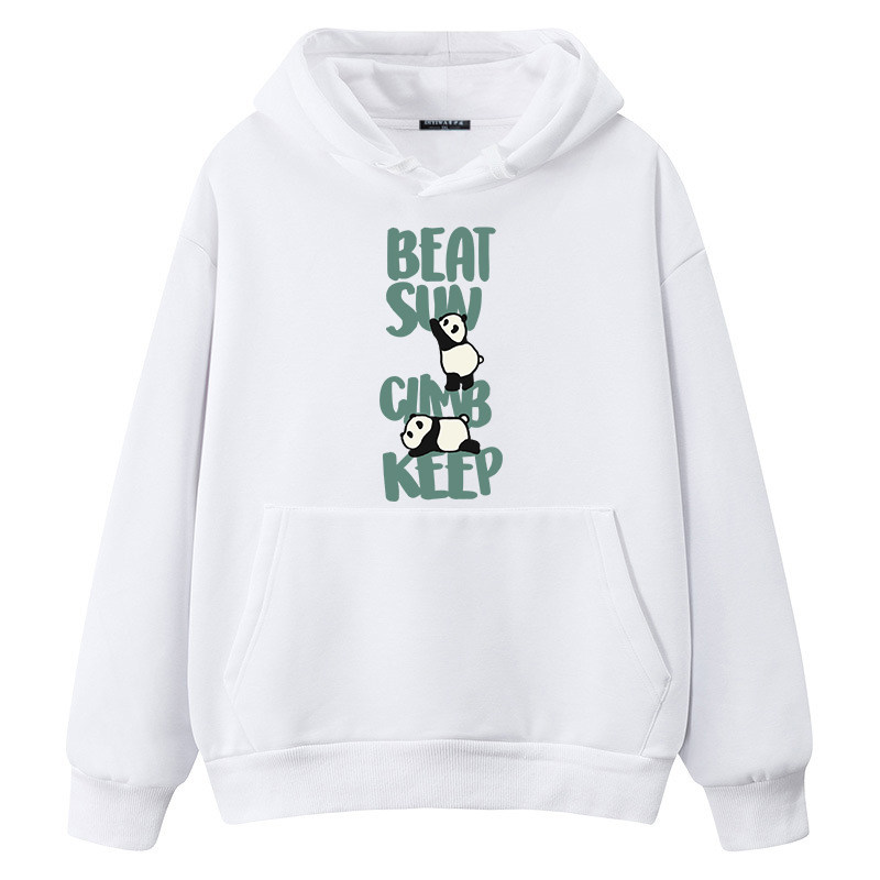 长袖连帽卫衣男士春秋潮牌新款国风熊猫印花休闲运动宽松大码衣服