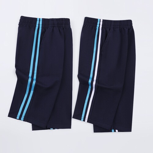 儿童校服裤深蓝色七分裤