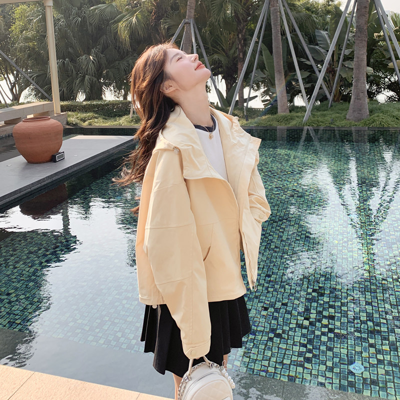 档口现货2025新款女装春秋装休闲学生风衣外套女357-p125-k178