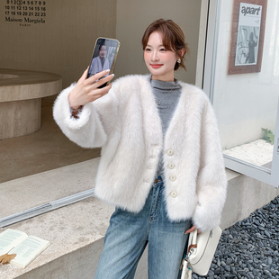 8929P215K318 高级感仿水貂绒皮毛一体外套2C135 现货：冬装 新款