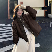 现货 8609 新款 首发图 立领针织拼接90蛋白皮羽绒服 P255 K398