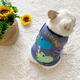狗衣服夏季 新品 背心棉斗牛犬巴哥犬卡通恐龙 春季 法斗衣服薄款