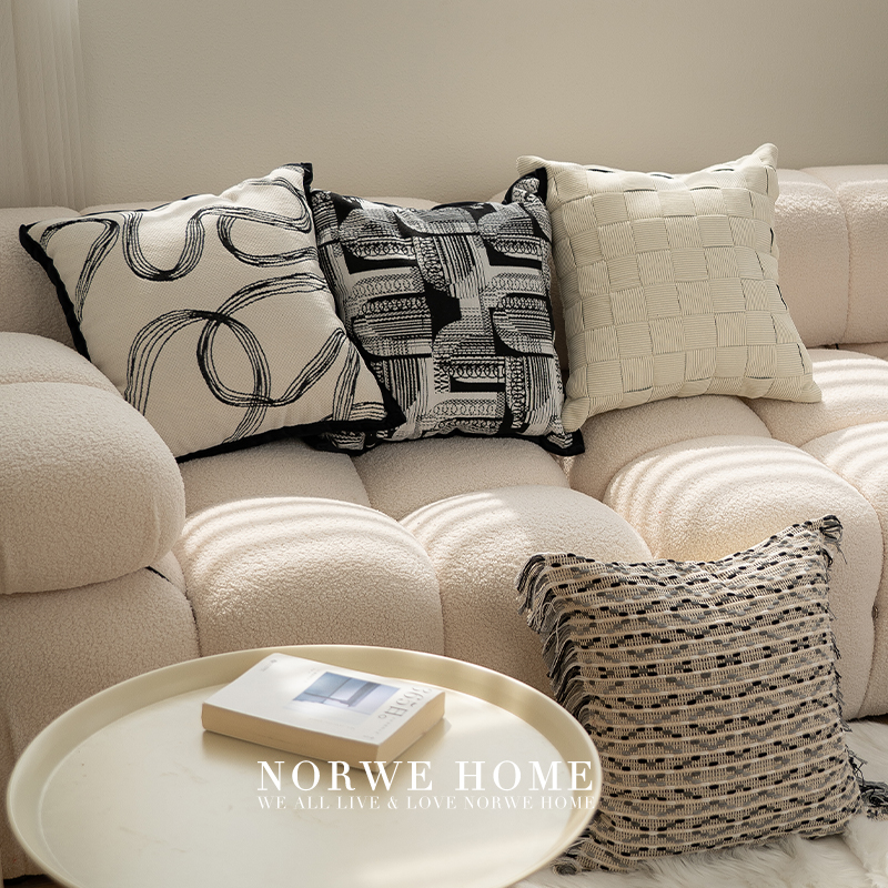 NORWE提花枕套高级感靠枕可拆洗