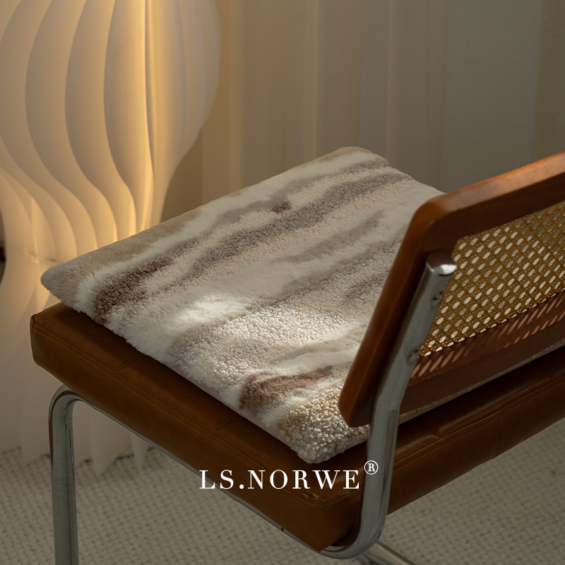 NORWE撸猫感坐垫方奶油风可拆卸