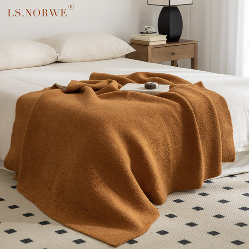 A类毛毯纯色轻奢风简约秋冬加厚