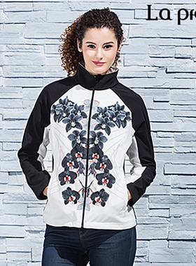 La proie 软壳外套户外秋冬女防风防泼水弹力保暖印花软壳男女款