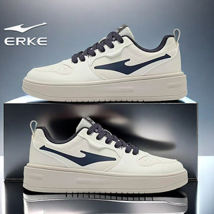 鸿星尔克男鞋2026秋冬新款软底高帮板鞋男士轻便减震耐磨运动鞋潮