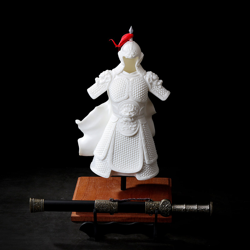 古代风英雄战神将军陶瓷别墅盔甲图片